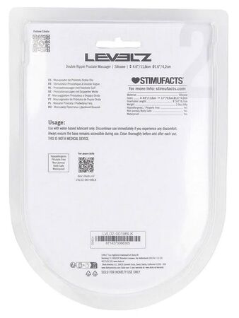 Черная анальная пробка для массажа простаты Double Ripple Silicone Prostate Massager